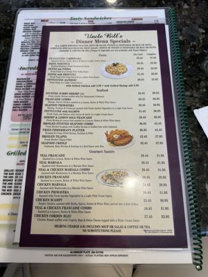 Menu photo 4 Uncle Bill's Diner Flushing, NY