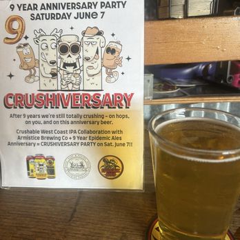 Epidemic Ales - West coast IPA for their 9 Year party anniversary - Breweries Near Me - Concord, California Epidemic Ales - West coast IPA for their 9 Year party anniversary - Breweries Near Me - Concord, California