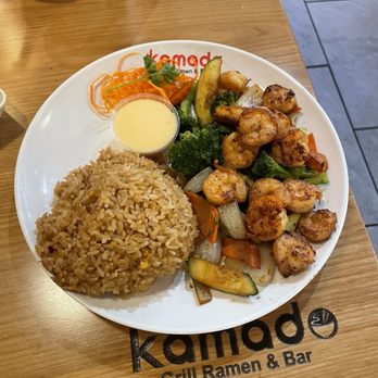 Kamado Grill Ramen & Bar - Lunch portion of shrimp hibachi - Japanese Near Me - Stockbridge, Georgia Kamado Grill Ramen & Bar - Lunch portion of shrimp hibachi - Japanese Near Me - Stockbridge, Georgia