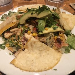 Quesadilla explosion salad with the extra avocado slices