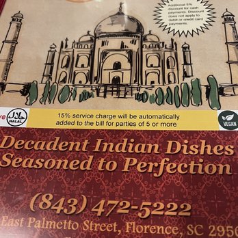 Flavors of India - Front menu - Indian Near Me - Florence, South Carolina Flavors of India - Front menu - Indian Near Me - Florence, South Carolina