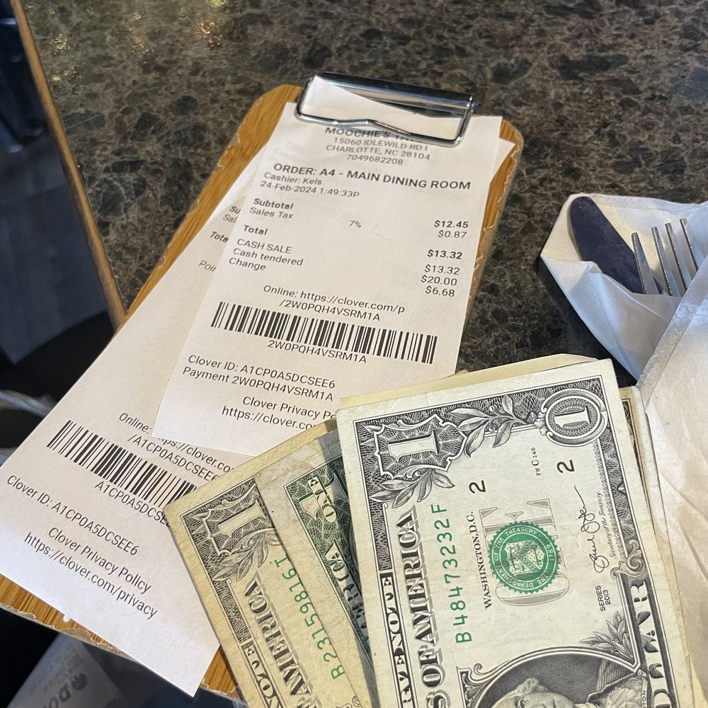 Moochies Tavern - a pile of money on a table - Burgers Near Me - Matthews, North Carolina Moochies Tavern - a pile of money on a table - Burgers Near Me - Matthews, North Carolina