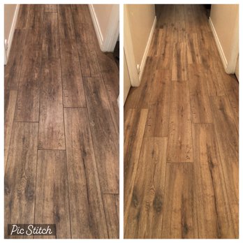 Quikdry Carpet & Tile Cleaning - The hallway before and after. The grout now looks amazing! - Carpet Cleaning Near Me Quikdry Carpet & Tile Cleaning - The hallway before and after. The grout now looks amazing! - Carpet Cleaning Near Me