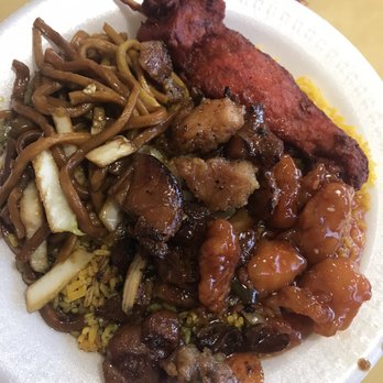 China Buffet - Noodles, fried rice, orange chicken, grilled chicken, and teriyaki on a stick - Chinese Near Me - Manistee, Michigan