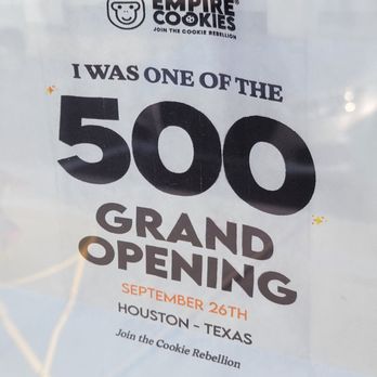 Empire Cookies - Grand Opening for this former pop up in Memorial - Bakeries Near Me - Houston, Texas Empire Cookies - Grand Opening for this former pop up in Memorial - Bakeries Near Me - Houston, Texas