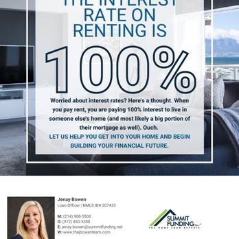 Jenay Bowen - Summit Funding - Mortgage Brokers Near Me - Rockwall, Texas Jenay Bowen - Summit Funding - Mortgage Brokers Near Me - Rockwall, Texas