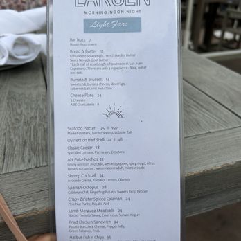 Larsen - Menu - Cocktail Bars Near Me - Laguna Beach, California