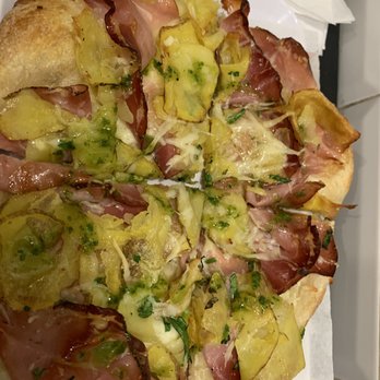 Pinsere - Prosciutto and potato ..... so good!!! $5.50 euro - Pizza Near Me - Rome, RM Pinsere - Prosciutto and potato ..... so good!!! $5.50 euro - Pizza Near Me - Rome, RM