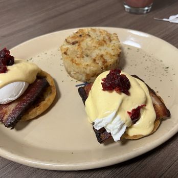 Snooze, an A.M. Eatery - Habanero Pork Belly Benny* - Breakfast & Brunch Near Me - Denver, Colorado