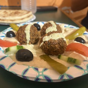 Babylon Cafe - Large Falafel Over Hummus - Greek Near Me - Richmond, Kentucky