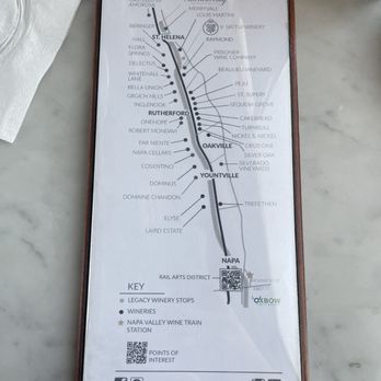 Napa Valley Wine Train - Map of the train route - New American Near Me - Napa, California Napa Valley Wine Train - Map of the train route - New American Near Me - Napa, California