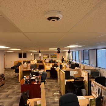 Mojo Audio Video & Security - Reolink 360 degree camera installed in call center office - Security Systems Near Me Mojo Audio Video & Security - Reolink 360 degree camera installed in call center office - Security Systems Near Me