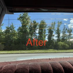 Black Optix Tint - After tint removal with defrost peeled