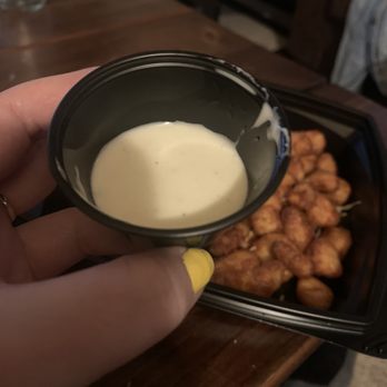 BJ's Restaurant & Brewhouse - A teaspoon of ranch and hard, cold cheese curds - American Near Me - Concord, California