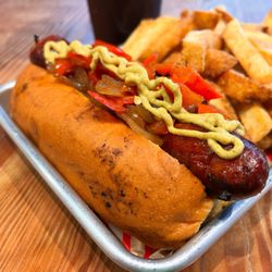 What is it you need that makes your heart bleed? Smoked Hungarian Sausage w/ caramelized onions, peppers, & spicy mustard Combo