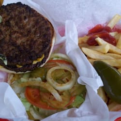 Luau Drive Inn - Double cheeseburger combo