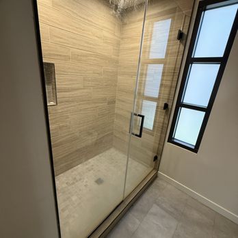 Coastal Charm Hospitality - Before- guest shower water stains build up in a vacation rental - Home Cleaning Near Me Coastal Charm Hospitality - Before- guest shower water stains build up in a vacation rental - Home Cleaning Near Me
