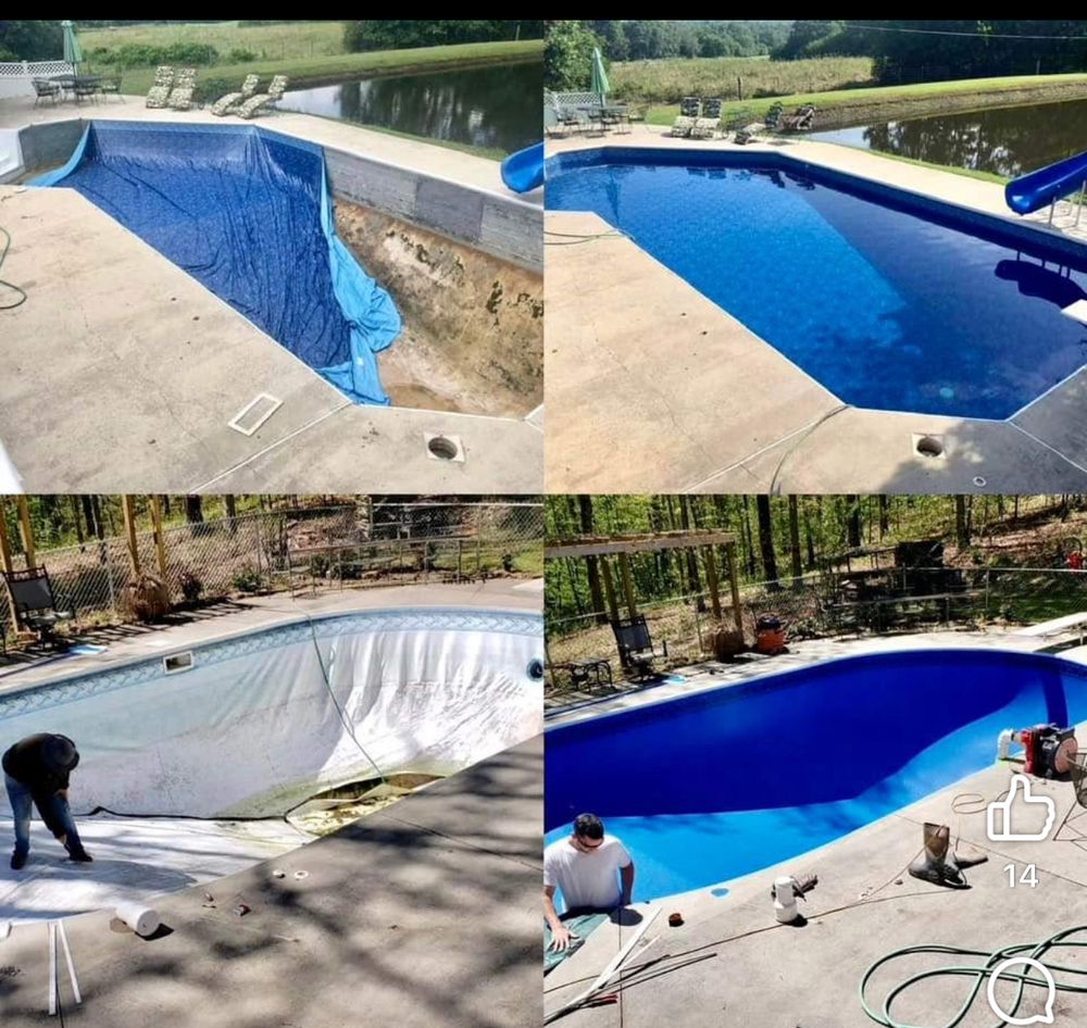 Slide of Blue Aqua Pools Spa