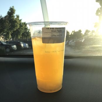 Milk Tea Lab - Passion fruit green tea w/ lychee jelly - Coffee & Tea Near Me - Pleasant Hill, California