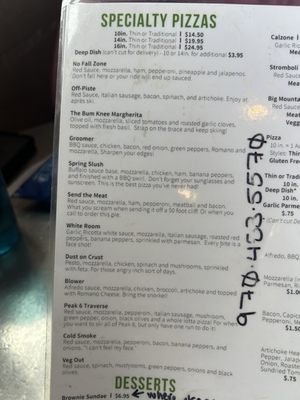 Menu photo 2 Windy City Pizza and Pub Breckenridge, CO