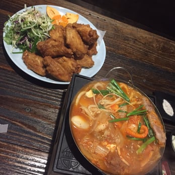 Dae Bak - Kimchi Hotpot($13) and Chicken Wings($18). chicken wings was love - Korean Near Me - Santa Clara, California