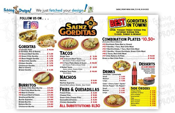 Menu photo 3 Saenz Gorditas Las Cruces, NM Menu photo 3 Saenz Gorditas Las Cruces, NM
