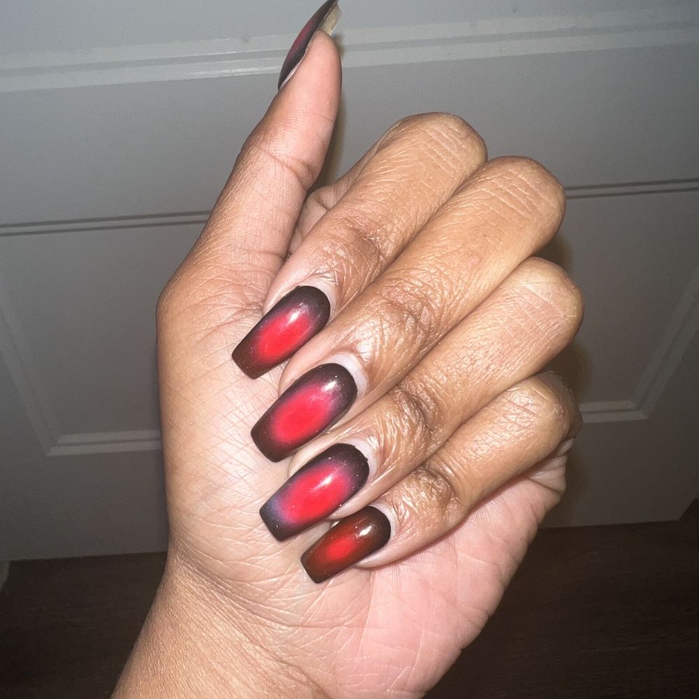 Buckhead Nail Lounge - The shape is inconsistent from nail to nail. My middle nail is wide and fat - Nail Salons Near Me - Atlanta, Georgia