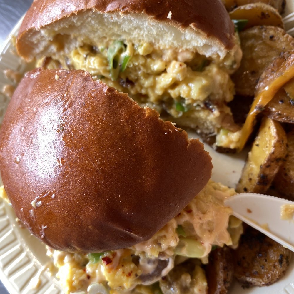 Brioche breakfast sandwich