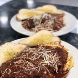 Huey P's Pizzeria & Daiquiris - Chicken Parmesan sub with Baked Mac