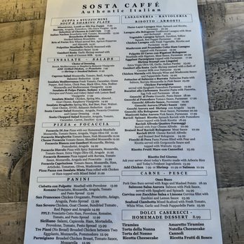 Sosta Caffe - Menu - Italian Near Me - Pembroke Pines, Florida Sosta Caffe - Menu - Italian Near Me - Pembroke Pines, Florida