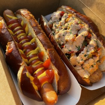 Eavesdrop Brewery - Regular Hot Dog & The Diablo Bratwurst - Breweries Near Me - Manassas, Virginia Eavesdrop Brewery - Regular Hot Dog & The Diablo Bratwurst - Breweries Near Me - Manassas, Virginia