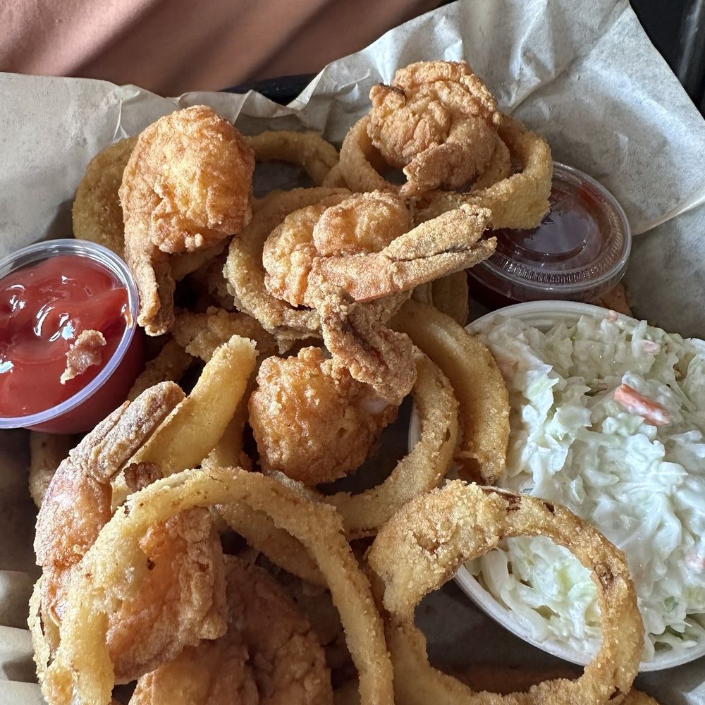 The Burgers - Fried shrimp and onion rings - Burgers Near Me - Lenoir City, Tennessee