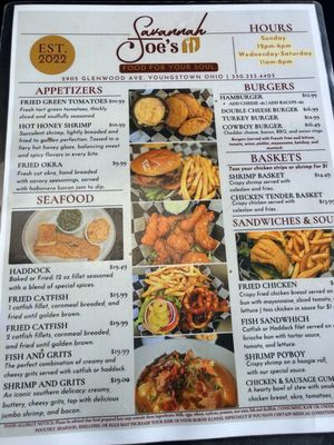 Menu photo 1 Savannah Joes Youngstown, OH