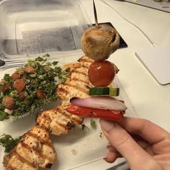 Chicken Maison - Chicken and Vegetable Kabob Combo - Mediterranean Near Me - Rolling Hills Estates, California Chicken Maison - Chicken and Vegetable Kabob Combo - Mediterranean Near Me - Rolling Hills Estates, California