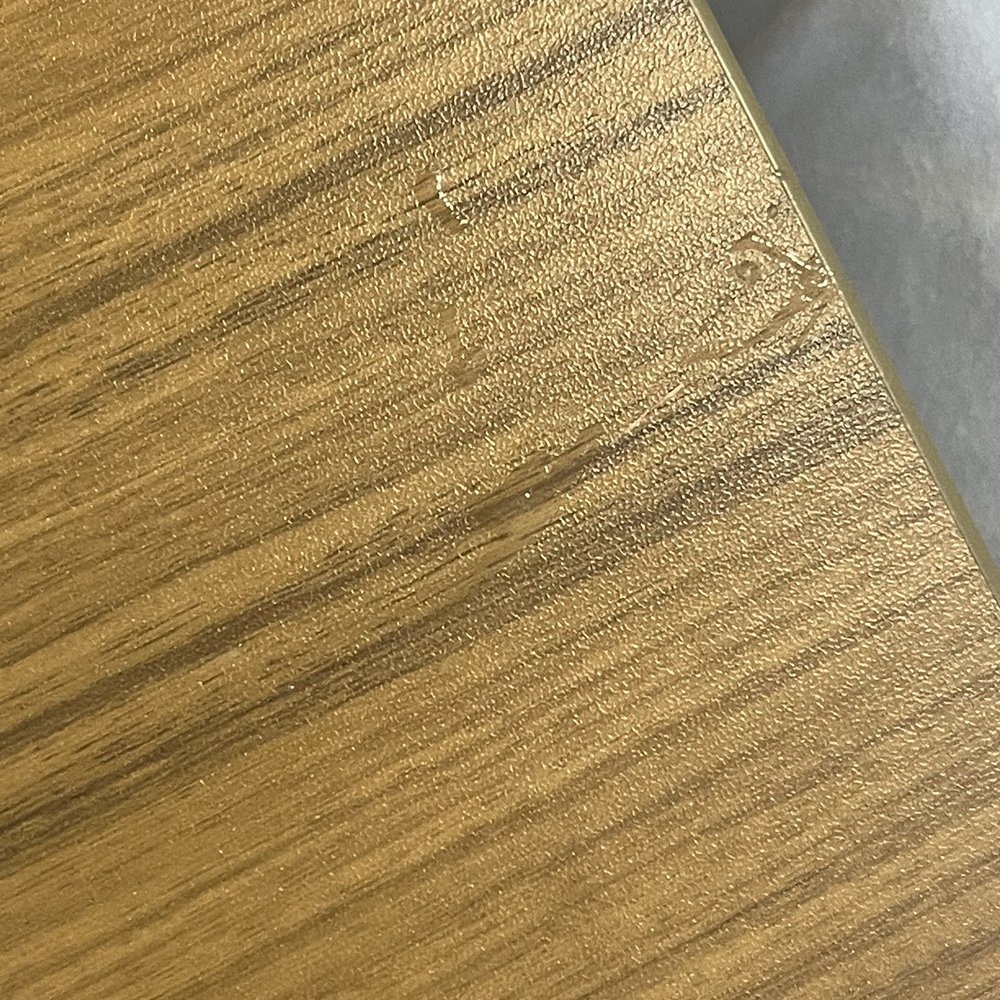 Stain left by beside night stand Stain left by beside night stand