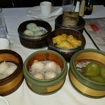 Aberdeen - Lotus wrapped rice, 2 different veggie dumplings, chicken dumplings, and shrimp dumplings. Veggie ones just ok. Better with chili sauce. - Dim Sum Near Me - White Plains, New York Aberdeen - Lotus wrapped rice, 2 different veggie dumplings, chicken dumplings, and shrimp dumplings. Veggie ones just ok. Better with chili sauce. - Dim Sum Near Me - White Plains, New York