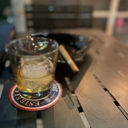 Fine Ash Cigars Bar and Lounge - Uncle Nearest and a yummy vanilla cigar!