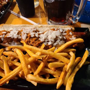 Wings Etc - The 11" Homewrecker Chili Dog with straight fries - Chicken Wings Near Me - Avon, Indiana
