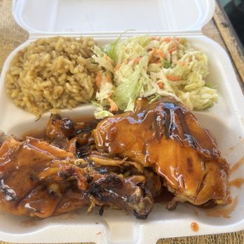 Uncle Joe's Barbecue - Barbecue chicken, rice, and cole slaw. - Barbeque Near Me - St John, Virgin Islands Uncle Joe's Barbecue - Barbecue chicken, rice, and cole slaw. - Barbeque Near Me - St John, Virgin Islands