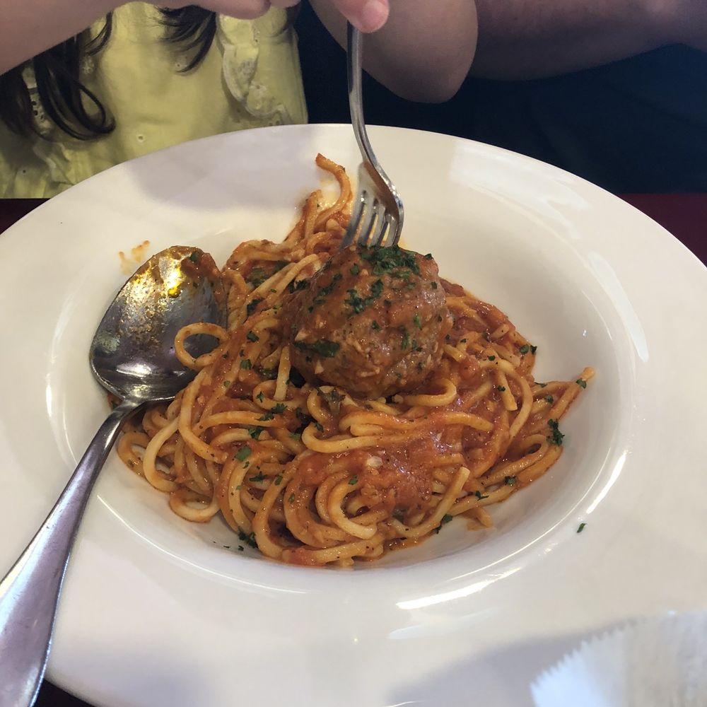 Via Appia - Choose your own pasta and sauce. Spaghetti and meatball (lunch portion) - Italian Near Me - Wilbraham, Massachusetts Via Appia - Choose your own pasta and sauce. Spaghetti and meatball (lunch portion) - Italian Near Me - Wilbraham, Massachusetts