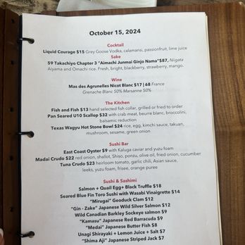 Kata Robata - Special menu - Sushi Bars Near Me - Houston, Texas
