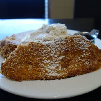 Bea Bea's - Peaches & Crunch French Toast - Hawaiian Bread French Toast dipped in Corn Flakes and Almonds, topped with Caramelized Peaches - Coffee & Tea Near Me - Burbank, California Bea Bea's - Peaches & Crunch French Toast - Hawaiian Bread French Toast dipped in Corn Flakes and Almonds, topped with Caramelized Peaches - Coffee & Tea Near Me - Burbank, California