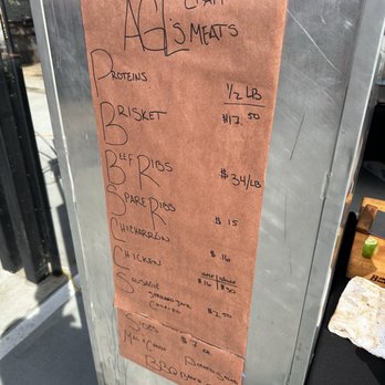 AGL’s Craft Meats - Menu - at the Smog City pop-up (02/2025) - Barbeque Near Me - Glendale, California AGL’s Craft Meats - Menu - at the Smog City pop-up (02/2025) - Barbeque Near Me - Glendale, California