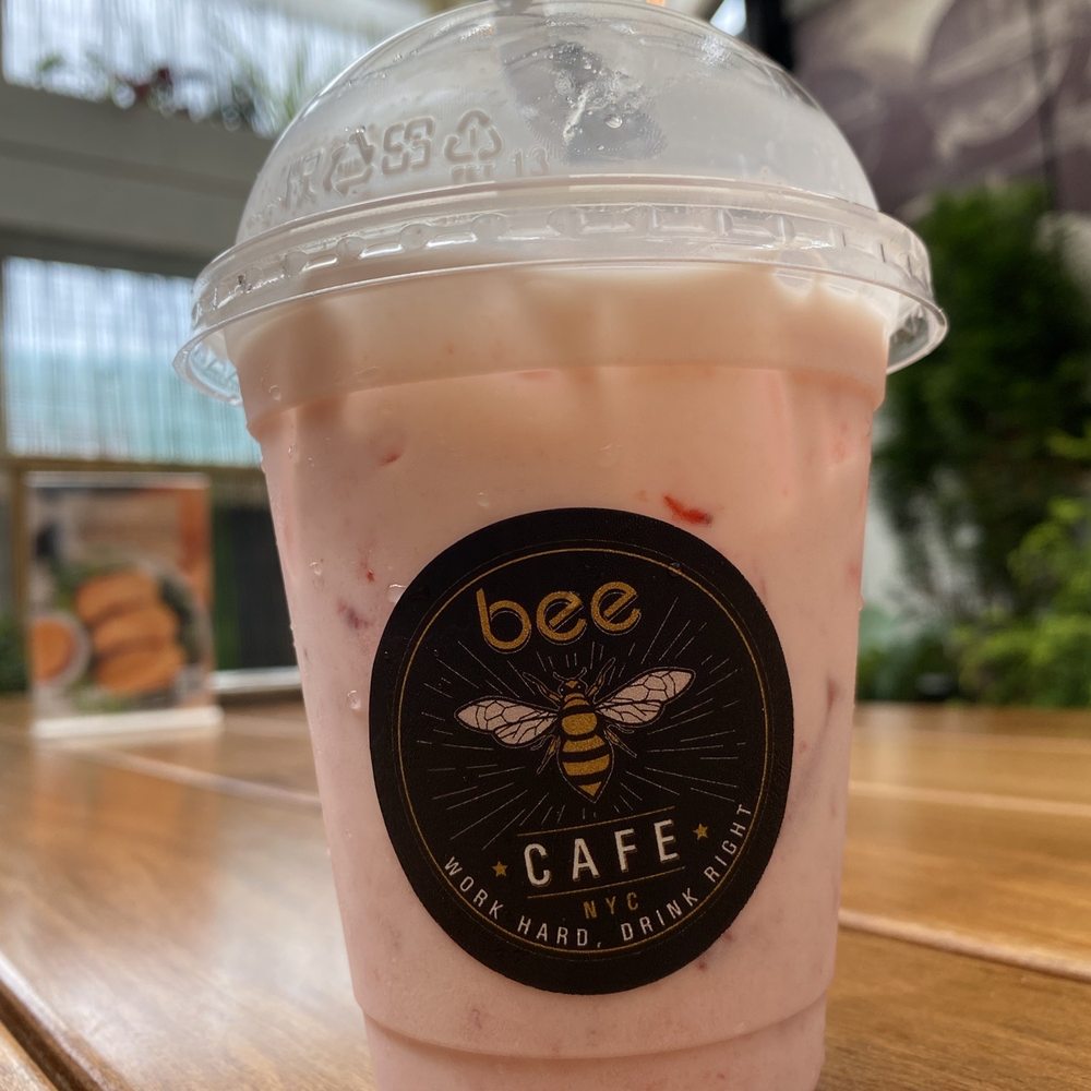 Bee Cafe - strawberry latte - Cafes Near Me - Woodside, New York