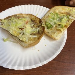 Taqueria El Jarocho Express - Carne asada torta  the meat is underneath the lettuce