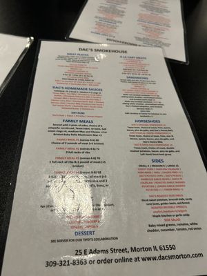 Menu photo 2 Dac's Smokehouse Morton Morton, IL Menu photo 2 Dac's Smokehouse Morton Morton, IL