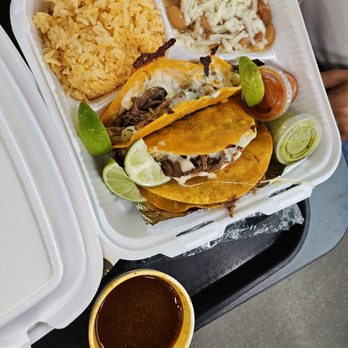 Vitos Tacos - 3 taco combo with beef birria - Mexican Near Me - Enterprise, Nevada