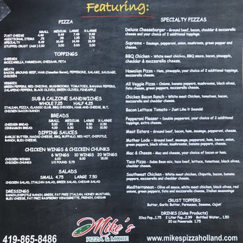 Mike's Pizza & More - The menu. - Pizza Near Me - Holland, Ohio