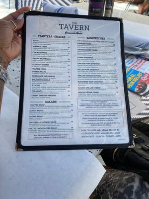 Menu photo 5 The Tavern Oceanside Hotel Miami Beach, FL Menu photo 5 The Tavern Oceanside Hotel Miami Beach, FL