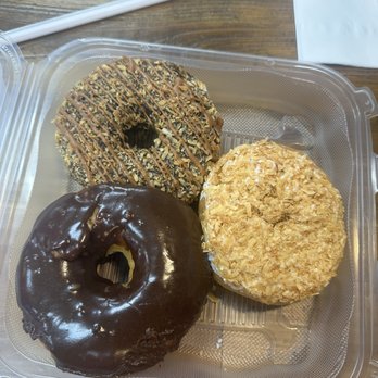 Cosmic Donuts - Samoa, toasted coconut and Boston creme - Donuts Near Me - Palm Harbor, Florida